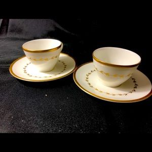 Pair Wedgwood demitasse